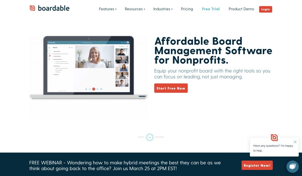 Boardable board management software